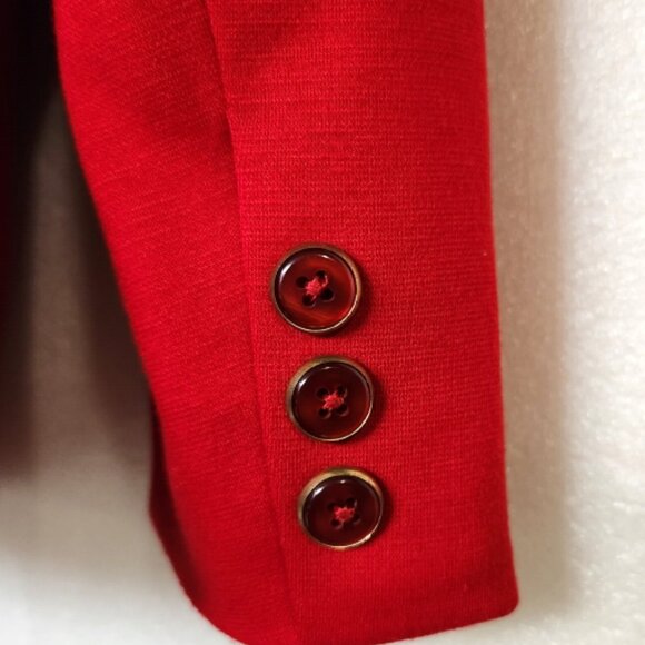 Like New Reitmans Red Blazer Button Closure Size Medium - Picture 4 of 7